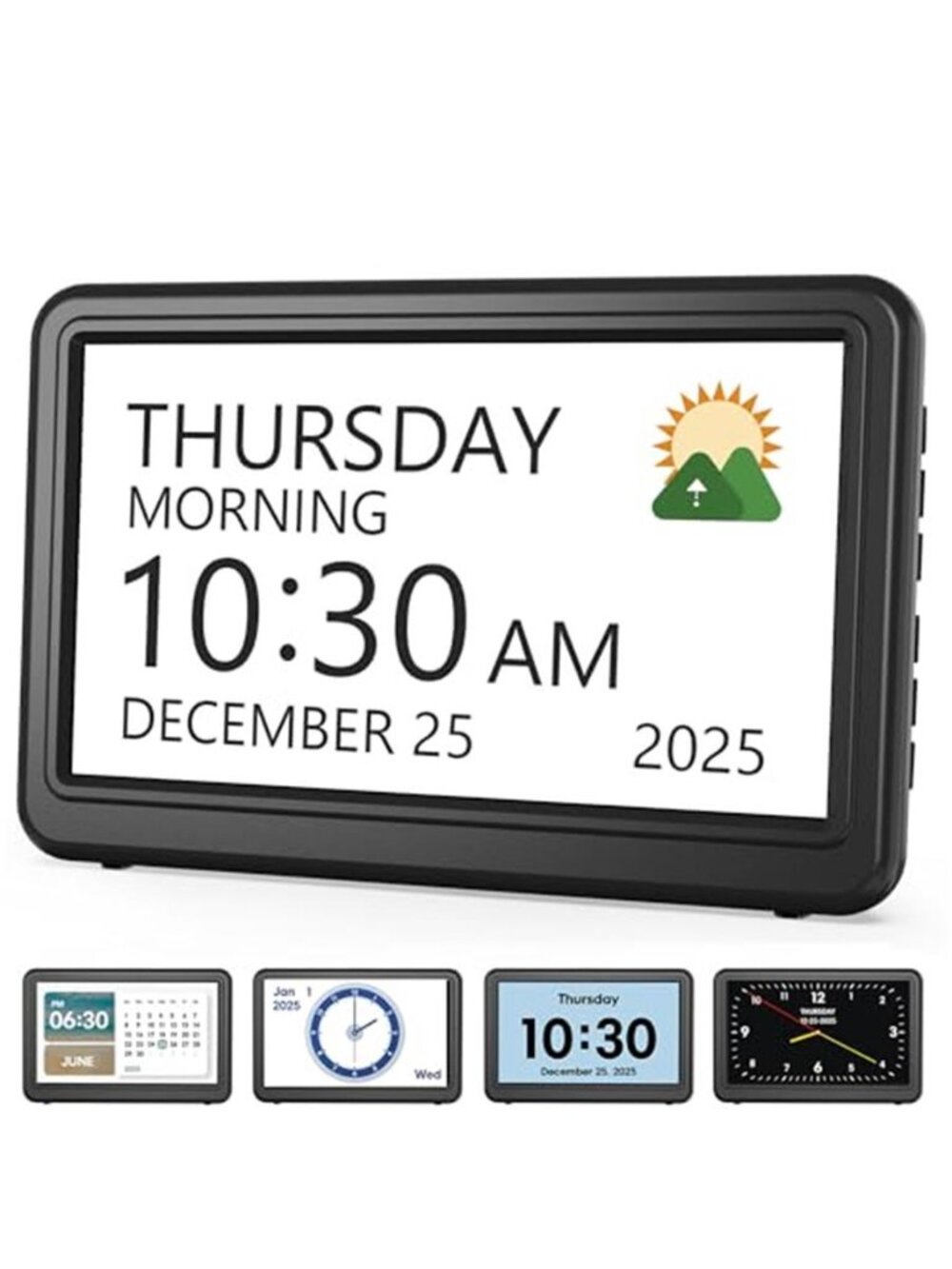 Digital Day Date Clock Large Display Alarm Clock Dementia Seniors Reminder